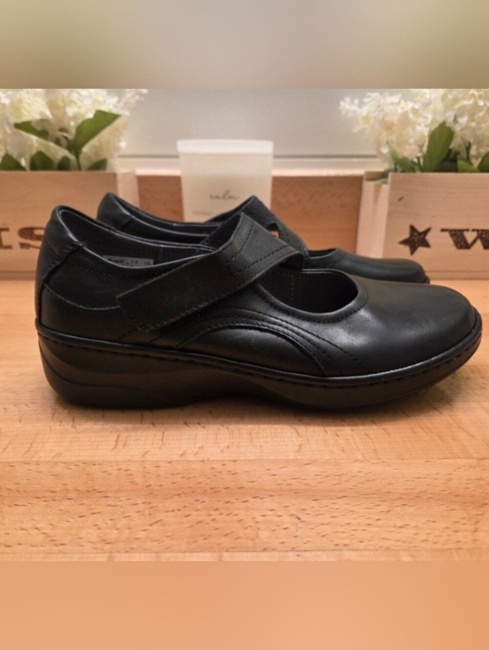 Propét Golda Women's Mary Jane Flats Black Leather Size 7.5 NEW - Picture 1 of 9